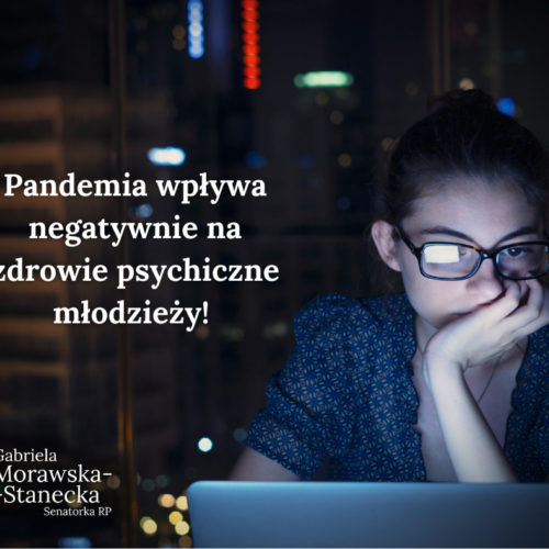 Pandemia ma negatywny wpływ na stan zdrowia psychicznego młodzieży